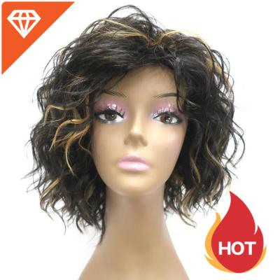 China Short Water Wave Wig New Arrivals Wholesale Sellers 100% Brazilian Hair Wig Colored Short Bob Water Wave Wig Alipearl Natural For Black Women for sale