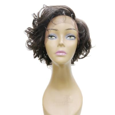 China High Quality Human Hair Lace Front Wig Novelties Hair Wigs Lace Front 8 Inch Peluca Bone Wave Color Front Wigs Lacefront Hd Natural Lace Closure for sale