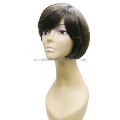 China Human Peruvian Short Bob Hair Wigs Black Women Pelucas Pixie Cut Wig Pixie Cut Short Bob Wig Novelties Wholesale Natural Wig Vendor for sale