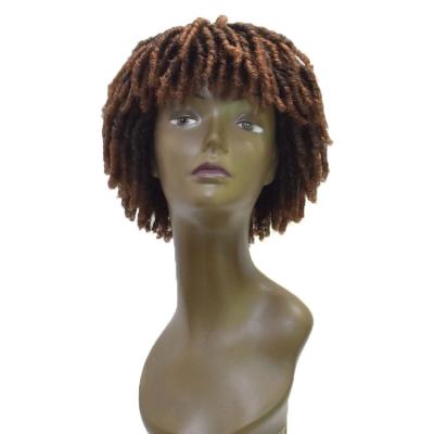 China High Quality Machine Made Afro Twist Crochet Pixie Cut Short Bob Natural Synthetic Fiber Dread Locs Wigs Novelties Dread Locks Faux Locs Wig for sale