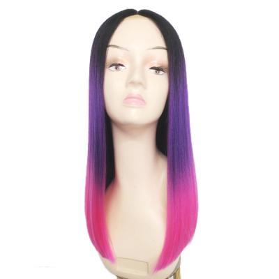 China Wholesale Spring Twist Wigs New Arrivals High Temperature Resistant Synthetic Middle Part Melted Hairline Pelucas Straight Lace Wig for sale