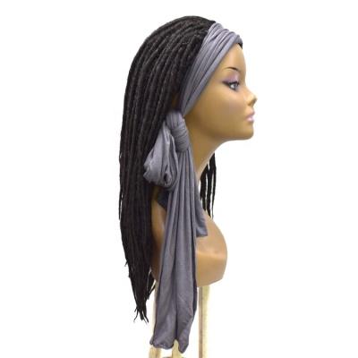 China Wholesale Synthetic Natural Wig Lock Hair Extension Dreadlock Wig Dreadlock Wig Headband Scarf Hair Extension Natural Hard Afro Dread Locs Crochet Headband Wig for sale