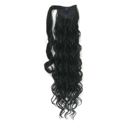 China Chain Around New Arrivals 20 Inch Synthetic Fiber Ponytail Body Wave Hair Long Wig Cambodia Extension Line Wrap Horse Around Ponytail for sale