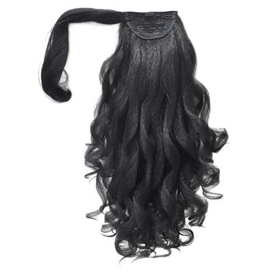 China Chain Around Pony Tail Natural Pony Tail Drawstring Wrap Around Hair Extension Clip In Hair Extension Synthetic High Temperature Loose Body Wave for sale