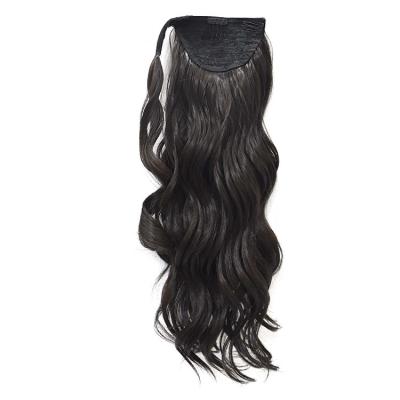 China Chain Around New Arrivals Natural Queue De Cheval Instant Corn Wavy Cambodian Wrap Around Ponytail Water Wave Synthetic Hair Extension for sale