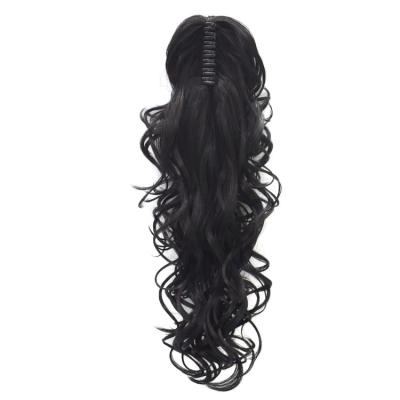 China Wholesale Cheap Size Synthetic Fiber Long Spring Curly Jaw Claw Clip Ponytail Wavy Hair Extension Women New Arrivals Jaw Claw Clip In Hair Extension for sale