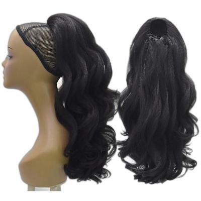 China Drawstring Ponytail New Arrivals Wholesale 22 Inch Synthetic Drawstring Ponytail Wig Pony Tail For Black Women Hair Extensions Attachments for sale