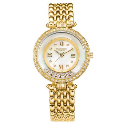 China Fashion Quartz Wristwatch 18k Gold Diamonds Lady Watchn Of New Trend Women's Gift High Quality Brand Clock Water Resistant for sale