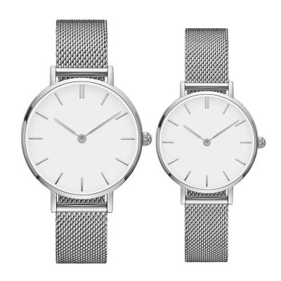 China Custom Day/Date Europe Stainless Steel Elegant Ultra Thin Quartz Watches Lovers Watches Luxury Men Women Couple Wrist Watch for sale