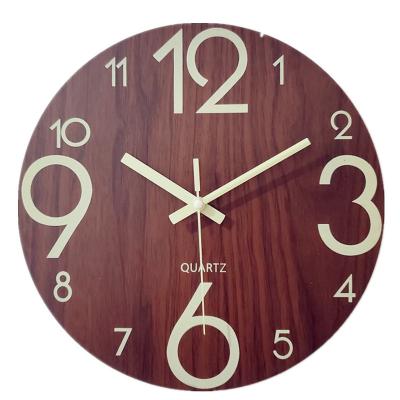 China LUMINOVA Wholesale 14 Inch Stainless Steel Gift Analog Luxury Wall Clock With Date Home Decoration for sale