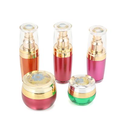 China BEAUTY PACKAGING hot sale tutup botol custom cosmetic bottle and jar packaging set with low price for sale