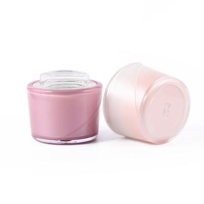 China Round 15g OEM Cosmetic Bottles Face Cream Jar High Quality Acrylic Cream Container Cosmetic Jar for sale