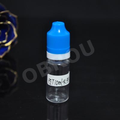 China TPD eliquid dropper bottle pet 10ml pharmaceutical bottle with cap child safe e liquid for sale