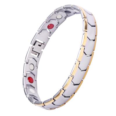 China Bio Healing TRENDY FIR Jewelry Fashion Energy Magnetic Titanium Bracelet For Men Blood Pressure Chakra Magnetic Bracelet for sale