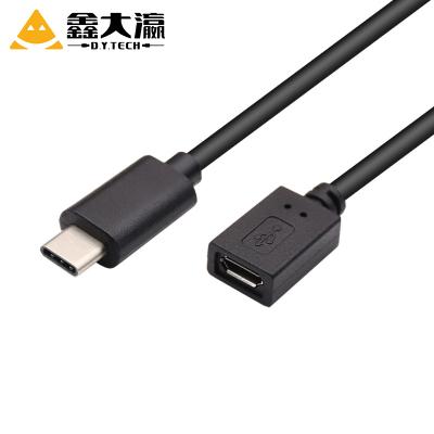 China High Quality Mobile Phone Micro USB to Type C Cable Cord, USB Type C Male to Micro B OTG Adapter Cable Female forLaptop, Android Devices for sale