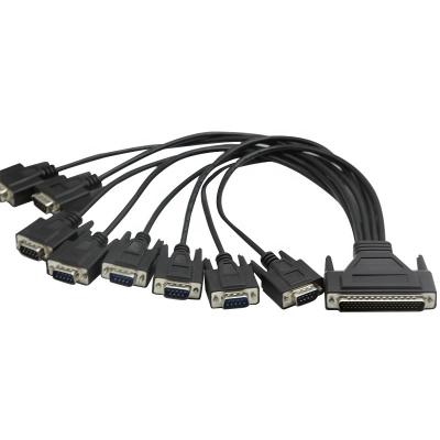 China Customized DB62 to RS232 DB9 D-sub db62 to db9 serial spliter cable for moxa PCI card extension DY-S477A for sale