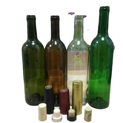 China 750ml Beverage Flint Red Wine Glass Bottle Blueberry Blueberry Wine Bottle Classic Amber Green Wine Bottle With Cork For Sale for sale