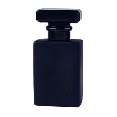 China Wholesale 30ml Woman Spray Glass Luxury Cosmetic Luxury Black Square Perfume Bottle Customized for sale