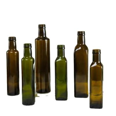 China Food Factory Camellia 250ml Olive Oil Bottle 500ml750ml1000ml Dark Green Amber Glass Bottle for sale