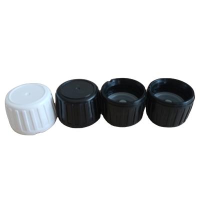 China Anti-theft cover 28 mm PE screw cap plastic cap cover white anti-theft lid plastic bottle for sale