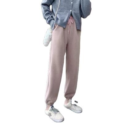 China Harlan Pants Female Bundle Wear Double Fleece Antibacterial Warm Sports Casual Outdoor Pants With Fleece for sale