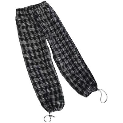 China Chunky Plaid Pants Women Antibacterial Autumn And Winter Shear Thick Straight Tube Pants Loose Casual Soft Skinny Sports Pants for sale