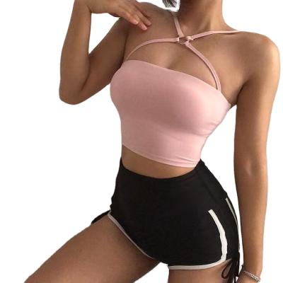 China Cross Ring Beautiful Back Sports Underwear Women's Running Fitness Yoga Vest Bra Anti-Vibration Anti-Bacterial Anti-sag Outwear for sale