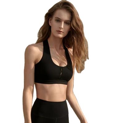 China Sports Fitness Yoga Vest Women Antibacterial Bare Bra Gather Cotton Thick Pad Ladies Hollow-out Invest for sale