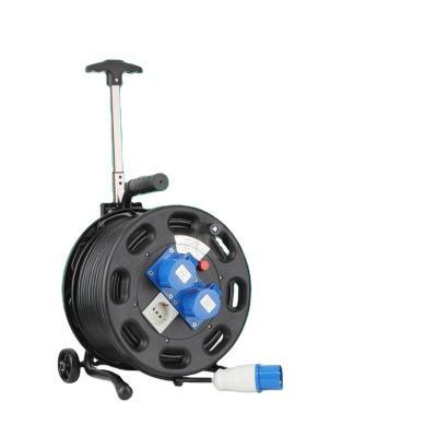 China Industrial Equipment 220V 3 Plastic Outlets Plastic Cable Drum With Wheels for sale