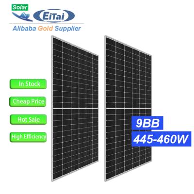 China PAO-17 price per watt solar panels 460w half cell solar panel solar panels for electricity ETHM 445-460W for sale