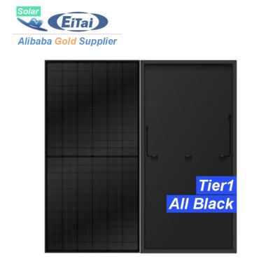 China Solar System EITAI All Black Mono Mono Solar Panel Black 380W 390W 400W 120cells Mono Solar Panel Black for sale