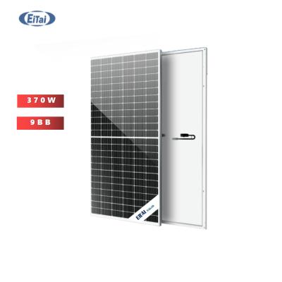 China Mono Solar System EITAI Tire 1 Solar Panel 360W 370W 380W 9BB Half Cut Solar Module Manufacturer for sale