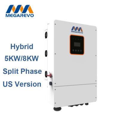 China Megarevo Solar Inverter 5KW 8KW 10KW USA Version Inverter Hybrid 430x710x210mm for sale