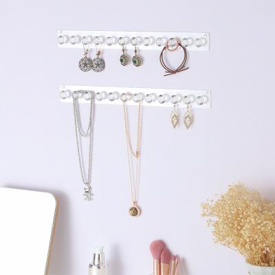 China Necklace Holder Acrylic Necklace Hanger Wall Mont Necklace Organizer Jewelry Hooks for Bracelets JH-YM for sale