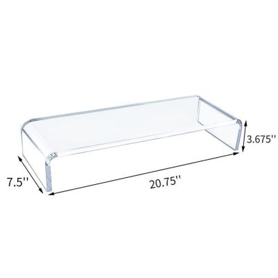 China Acrylic Monitor Stand Custom Size Monitor Riser/Computer Stand for Home Office Business w/Sturdy Platform JH-YM for sale