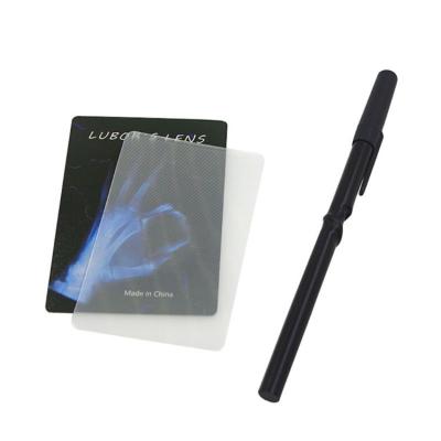 China Classic Desalen Magic Close Up Street Props Magic Tricks Perspective LUBORS LENS Card And Pen for sale