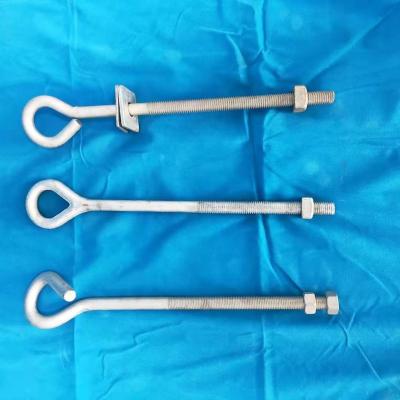 China Line Hardware Hog Tail Hook Industry Hook Bolt Pigtail Bolt Pole Bolt And Nut for sale