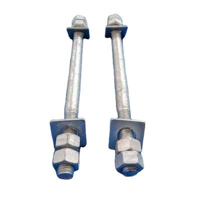 China High Quality Electrode Line Instrument Accessories Double Head Bolts Hot Dip Galvanized Single Shaft Bolts for sale