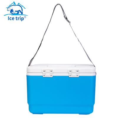 China 12L Cooler Box Waterproof Fresh Food Insulated Blue Cooler Box Travel Camping Beach Picnic Ice Box for sale