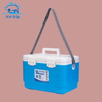 China Waterproof Portable Plastic Cooler Box Small Handle PP Plastic Cold-Hot Box for sale