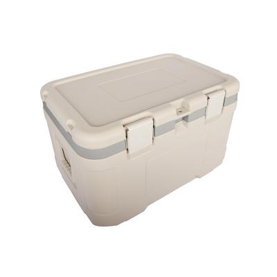 China Waterproof Insulation 50L Large Outdoor Portable Picnic Beer Camping Plastic Insulated Ice Cooler Box for sale