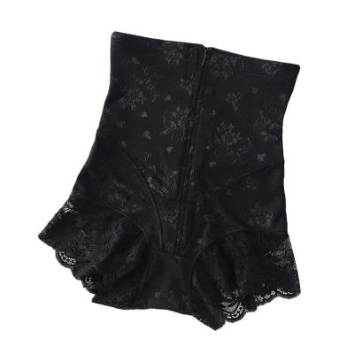 China Sexy Breathable Briefs Lace Body Shaper With Double Zipper Control Panties for sale