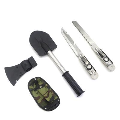 China Outdoor Survival Military Shovel Kit Stainless Steel Shovel Set Garden Tool Kit Portable Replaceable Tactical Shovel for sale