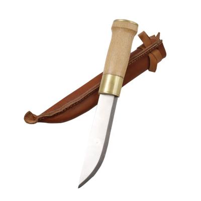 China Non-variable fixed stainless steel blade knife vintage camping knife hunting knife wooden handle for outdoor for sale