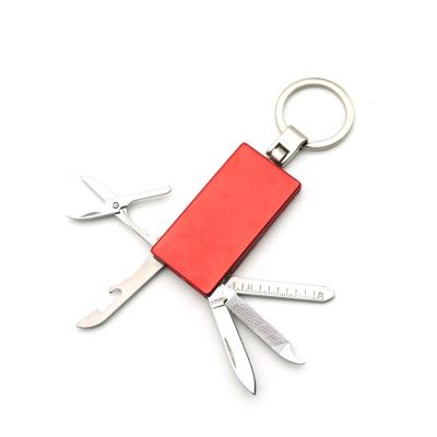 China Stainless Steel Multi-functions Stainless Steel Folding Knife Key Chain For Promotion for sale