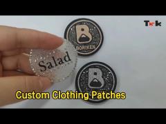 3D Custom Clothing Patches Embroidery Heat Transfer Plastic Cement