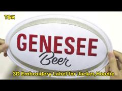 Garment Accessories 3D Embroidery Patches Heat Press Labels