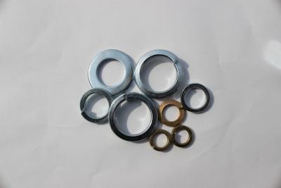 China High Strength Spring Lock Washers , Single Coil Spring Washer Black Coating for sale