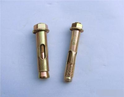 China Anti Skid Carbon Steel Sleeve Anchor Bolts With Hex Flange Nut For Wind Energy for sale