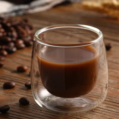 China Sustainable Borosilicate Double Wall Thermos Glass Cups Tableware Drinkware Coffee Cup Drinking Glasses for sale